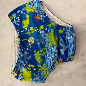 i play. Blue Swim Diaper with Turtle Design